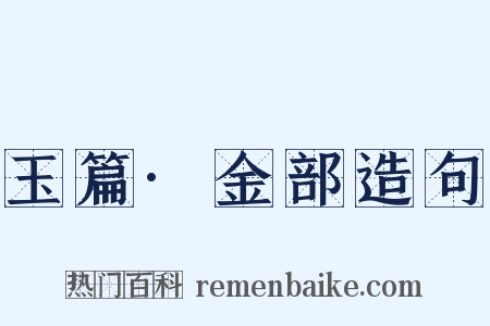 玉篇·金部造句是什么意思的图片
